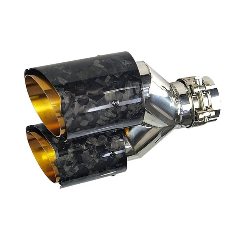 Schalldämpfer Spitze 1 STÜCKE Auto Auspuffrohr Geschmiedet Carbon Fiber Schalldämpfer Rohr Dekoration Edelstahl Ende Tipps Ändern Auspuffblende Auto von LKRGBXA