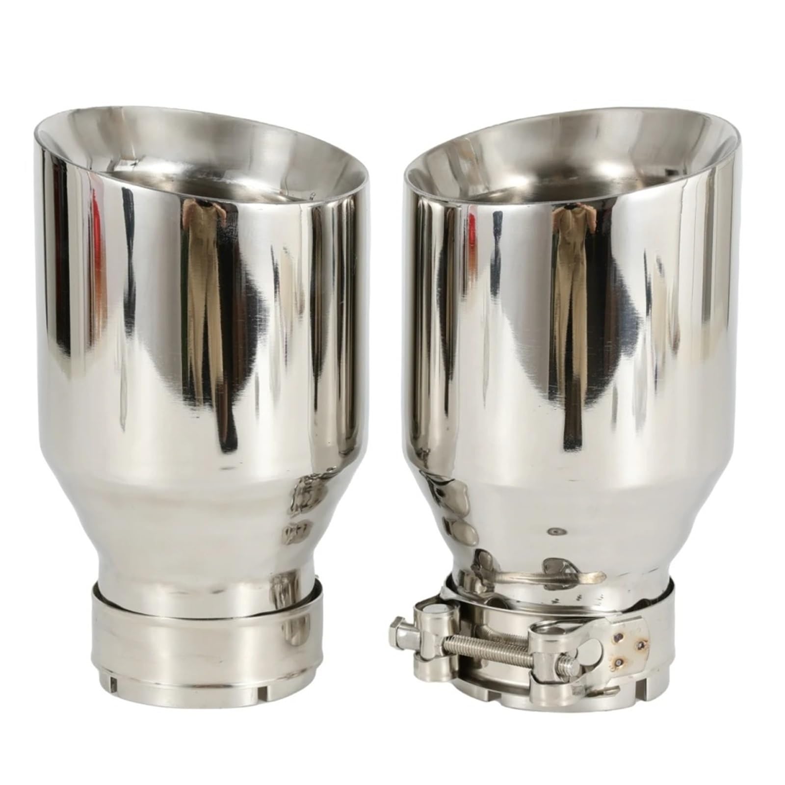Schalldämpfer Spitze 1 STÜCKE Einlass (63mm) Auslass (89mm) Edelstahl Universal-Auspuffblende Schalldämpferrohr Autozubehör Auspuffblende Auto von LKRGBXA