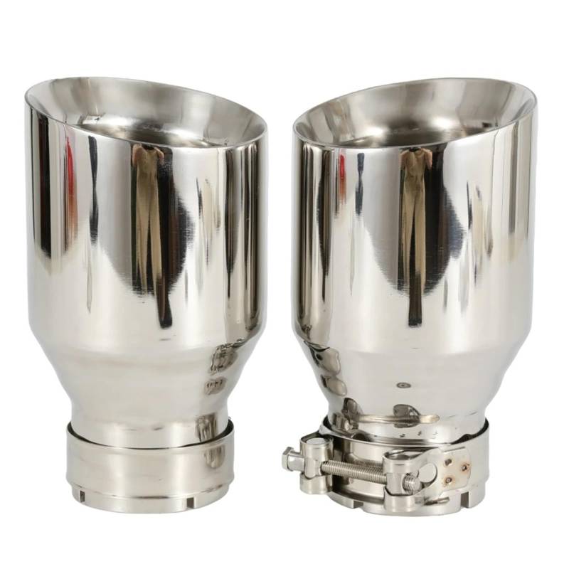 Schalldämpfer Spitze 1 STÜCKE Einlass (63mm) Auslass (89mm) Edelstahl Universal-Auspuffblende Schalldämpferrohr Autozubehör Auspuffblende Auto von LKRGBXA