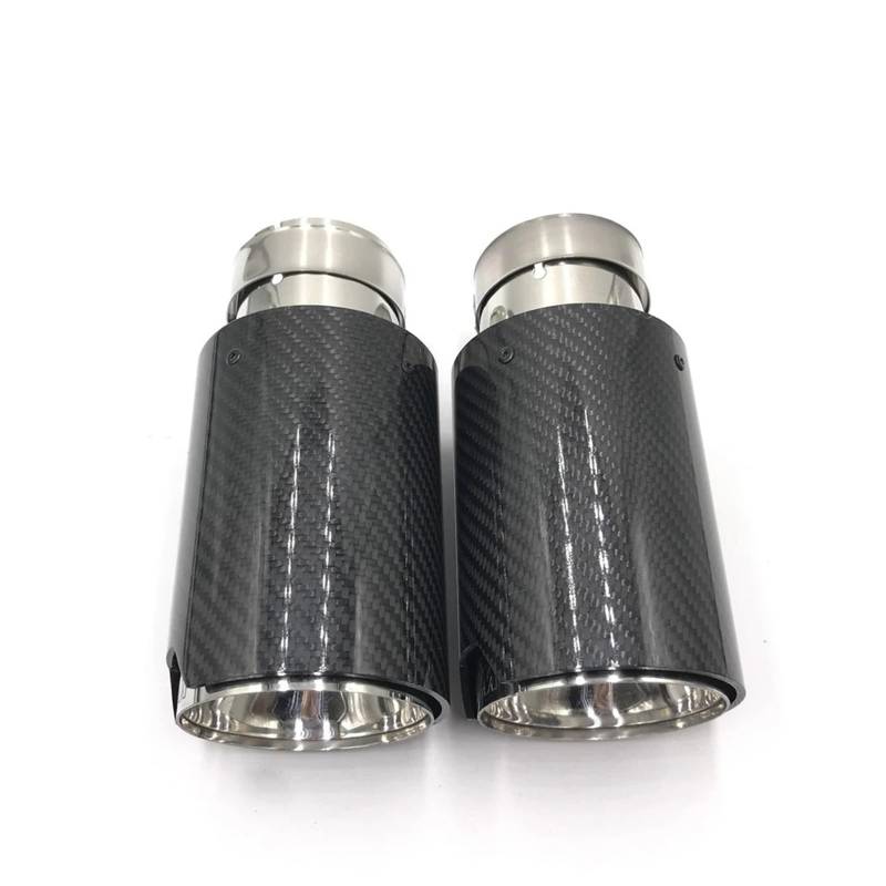 Schalldämpfer Spitze 1 Stück Performance Glossy Carbon Auspuffspitzen Für Universal Style Für M2 Für M3 Für M4 Für M5 Für M6 Carbon Düsen Tails Modifikation Auspuffblende Auto von LKRGBXA