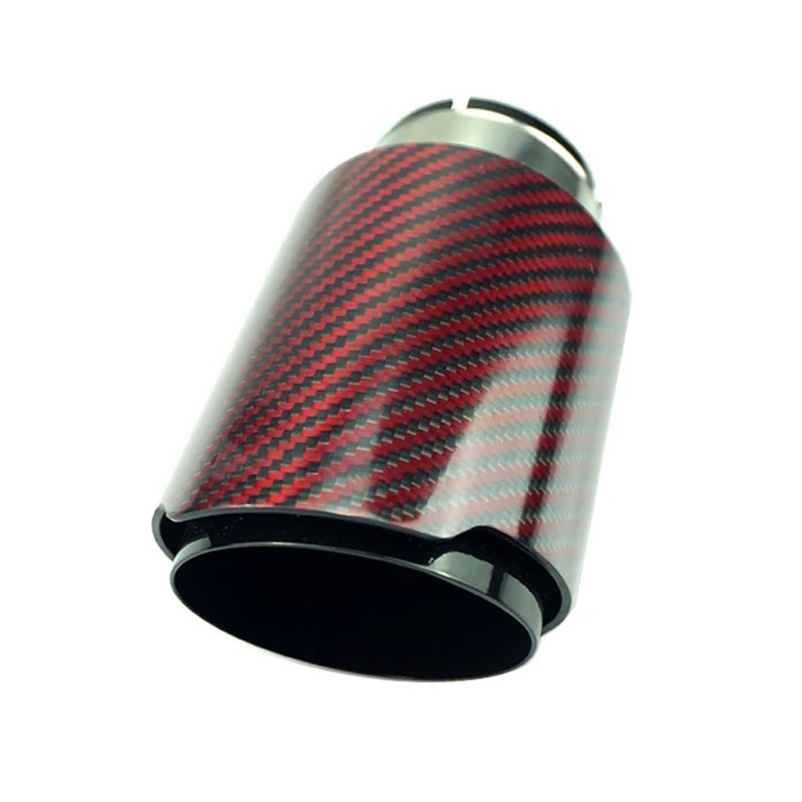 Schalldämpfer Spitze 1 Stück Red Carbon Fiber Schwanz Kehle Auto Auspuff Universell Geändert Teile Rohr Spitze Auspuffblende Auto von LKRGBXA