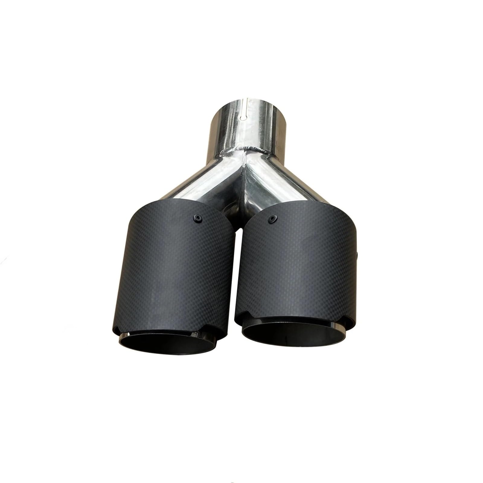 Schalldämpfer Spitze 1PC Automobil Universal Y-Form Doppel-Outlet Carbon Fiber Auspuffspitze Edelstahl Rohr Muffel Matte Ausgang Auspuffblende Auto von LKRGBXA