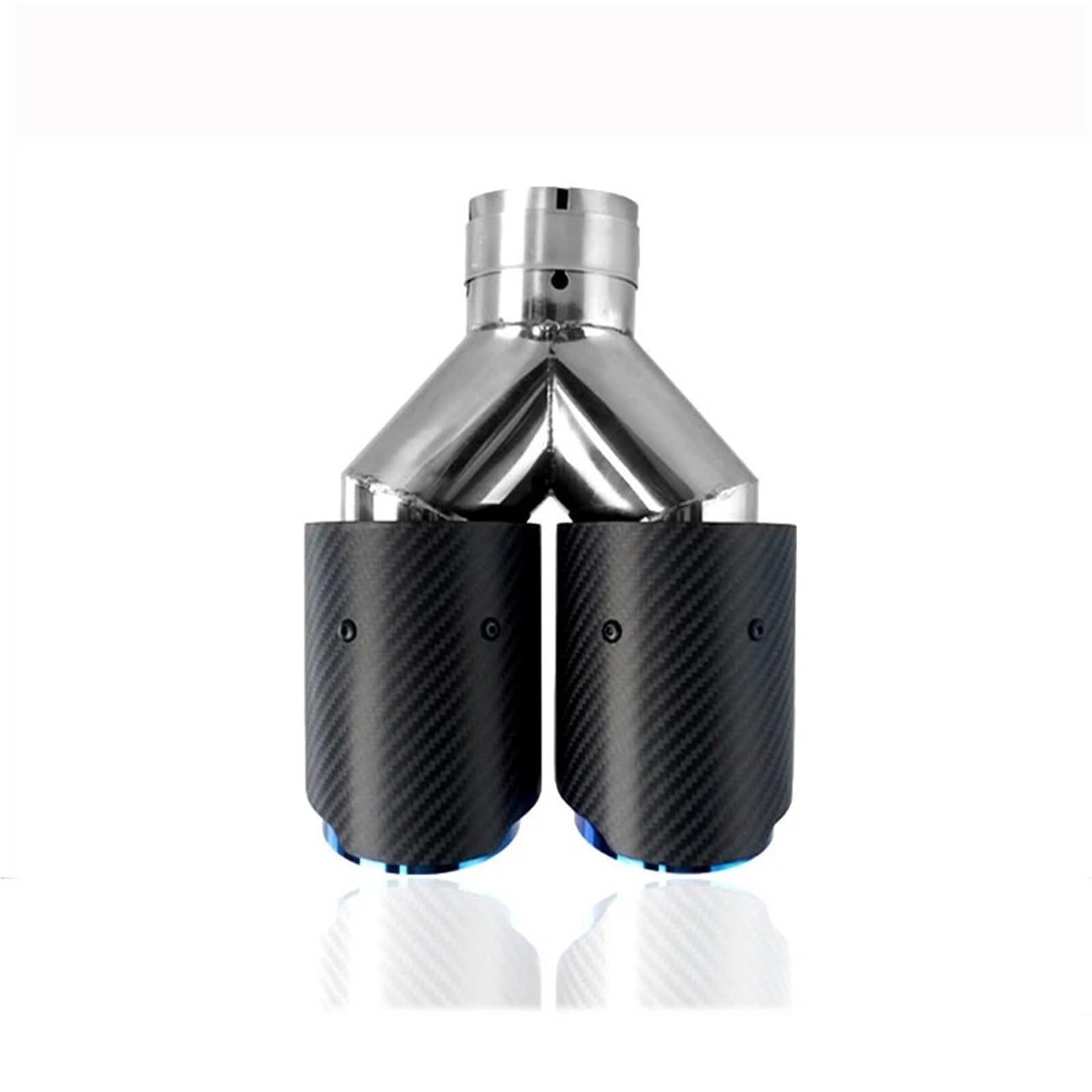 Schalldämpfer Spitze 1Pcs 2.5 "Inlet 63mm Doppel Auspuff Spitze Carbon Auto Auspuffrohr Hinten Spitze 3.5" Outlet Auspuffblende Auto von LKRGBXA