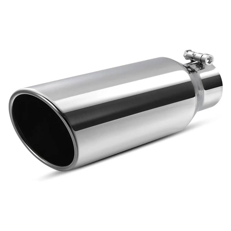 Schalldämpfer Spitze 2,5-Zoll-Einlass-Auspuffspitzen, 2,5 Bis 4 Zoll, 12 Zoll Langes Universal-Endstück Aus Edelstahl Für 2,5-Zoll-Außenendrohr Auspuffblende Auto von LKRGBXA