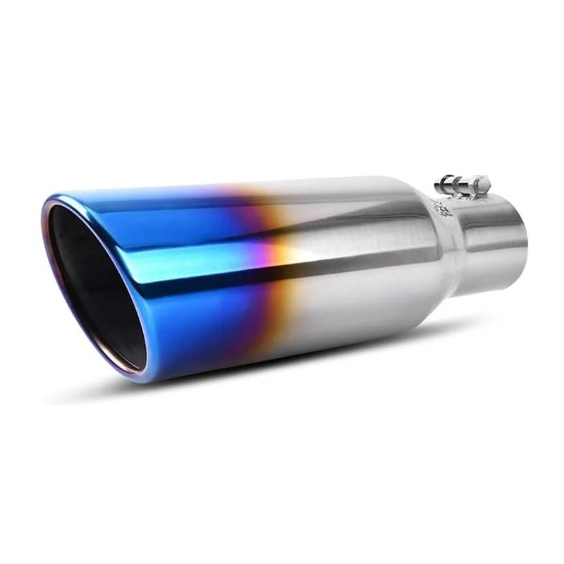 Schalldämpfer Spitze 2,5-Zoll-Einlass-Auspuffspitzen, 2,5 Bis 4 Zoll, 12 Zoll Langes Universal-Endstück Aus Edelstahl Für 2,5-Zoll-Außenendrohr Auspuffblende Auto von LKRGBXA
