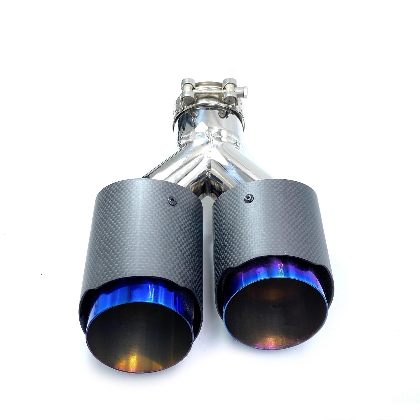 Schalldämpfer Spitze 2 STÜCKE Einlass 63mm-Auslass 90mm Dual Carbon Fiber Auspuffspitze Blau Stahl Auspuffrohr Schalldämpfer Auspuffblende Auto Schalldämpfer Spitze 2 STÜCKE Einlass 63mm-Auslass 90mm Dual Carbon Fiber Auspuffspitze Blau Stahl Auspuffrohr Schalldämpfer Auspuffblende Auto von LKRGBXA