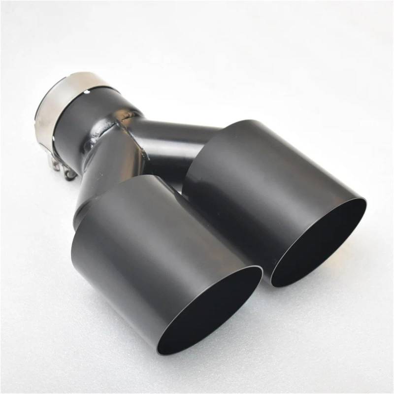 Schalldämpfer Spitze 304 Edelstahl Autoteile Universal Dual Hinten Auspuff Endrohr Schwarz Schalldämpfer Outlet Spitze Auspuffblende Auto von LKRGBXA