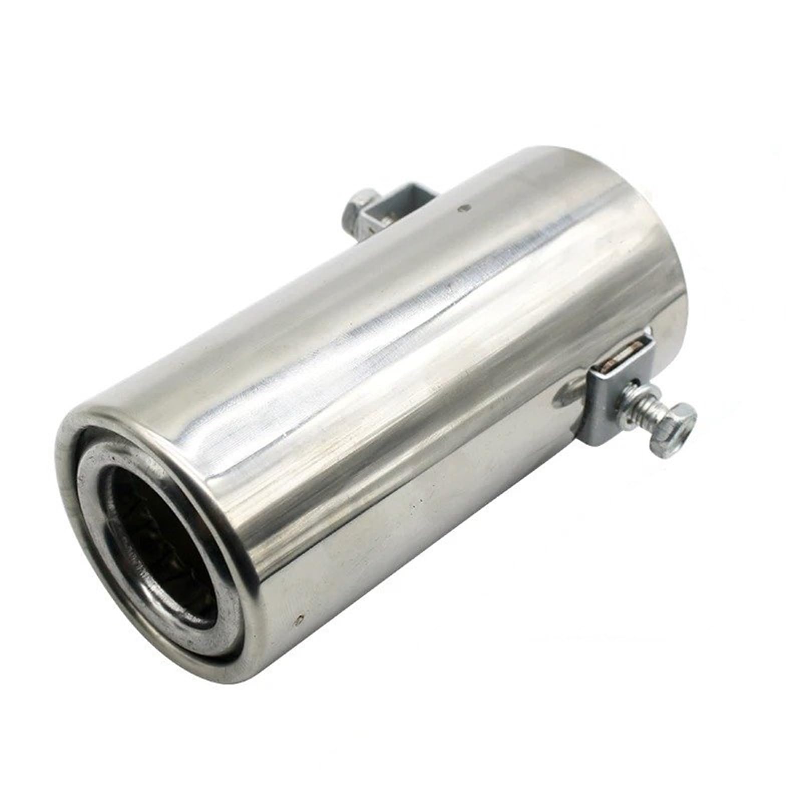 Schalldämpfer Spitze Auspuffrohrspitze Auto Stahl Edelstahl Trim Endrohr Auto Ersatzteile Auspuffanlagen Schalldämpfer Fahrzeug Auspuffblende Auto von LKRGBXA