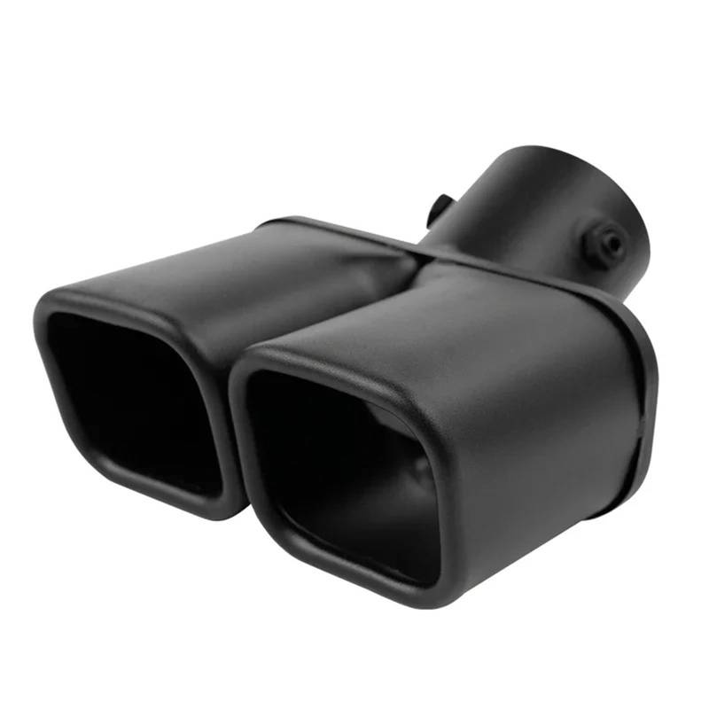 Schalldämpfer Spitze Autoauspuffrohr Durchmesser 63mm Dual Outlet Edelstahl Schwarz Schalldämpfer Endrohr Auspuffblende Auto von LKRGBXA