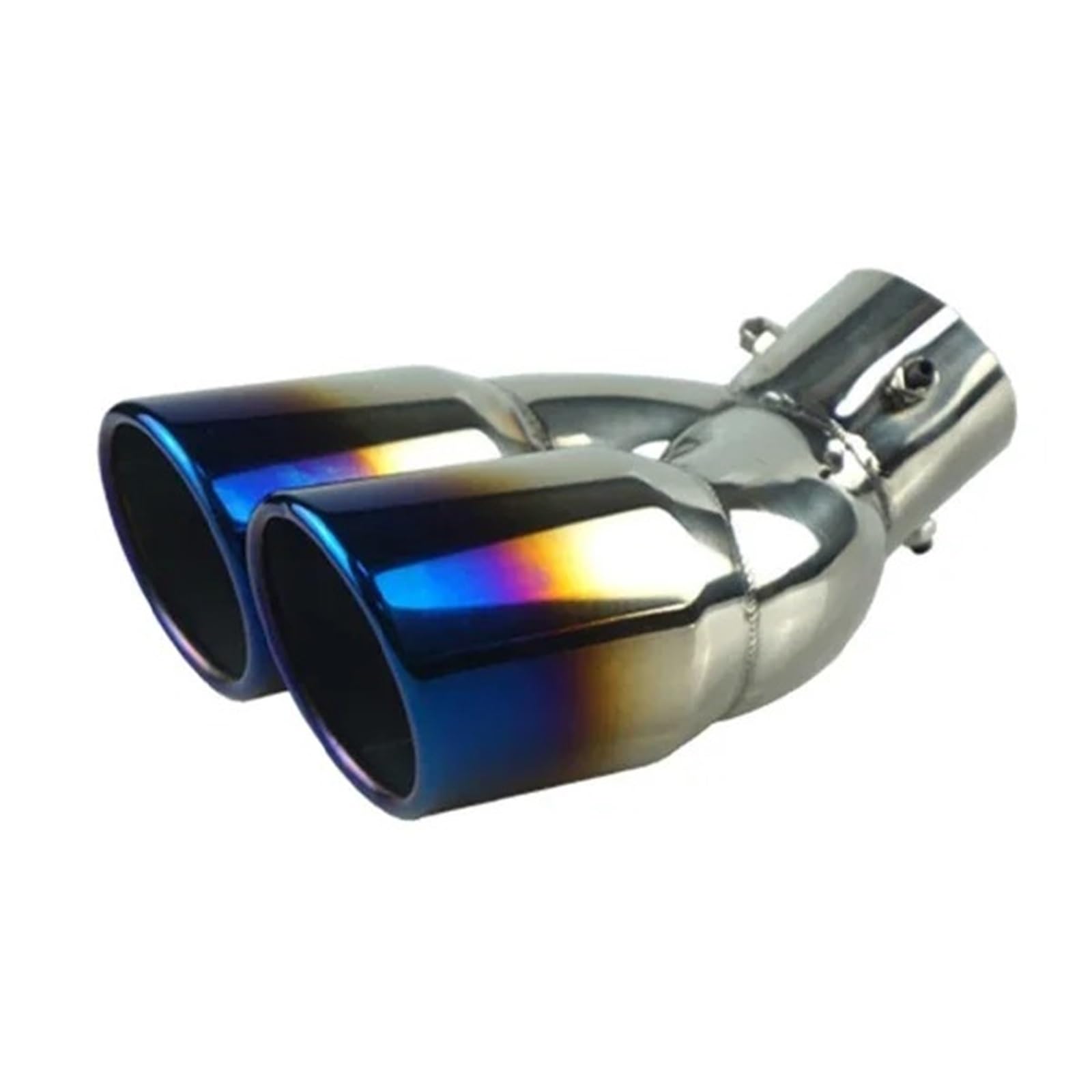 Schalldämpfer Spitze Dual Outlet Auto Auspuff Spitze Schalldämpfer Endrohr Universal Edelstahl Schnittstelle 63 76MM Einlasssystem Auspuffblende Auto Schalldämpfer Spitze Dual Outlet Auto Auspuff Spitze Schalldämpfer Endrohr Universal Edelstahl Schnittstelle 63 76MM Einlasssystem Auspuffblende Auto von LKRGBXA