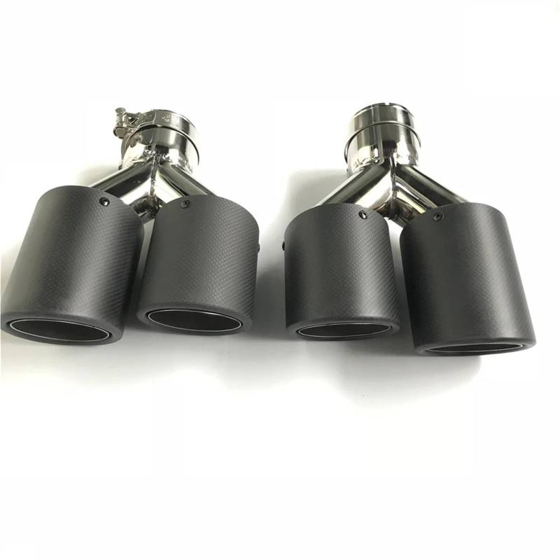 Schalldämpfer Spitze EIN Paar Links Und Rechts Y Stil Modell Dual Carbon Fiber Edelstahl Universal Auto Auspuff Spitze Doppel Ende Auspuffblende Auto von LKRGBXA