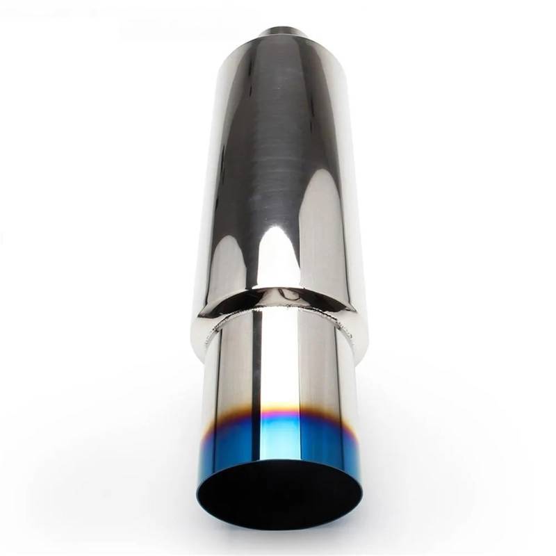 Schalldämpfer Spitze Edelstahl Auspuff Schalldämpfer Spitze Endrohr Einlass 2,5 Zoll Outlet 4 Zoll Verbrannten Typ Schalldämpfer Für Universal Auspuffblende Auto von LKRGBXA