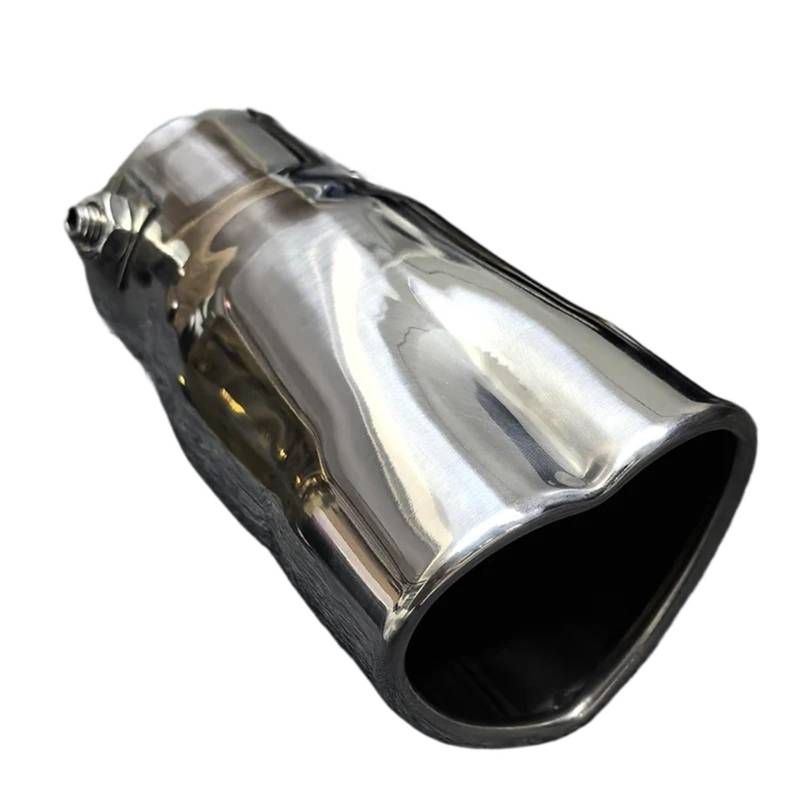 Schalldämpfer Spitze Einlass 60mm Autoteile Design Herzform Stil Zubehör Edelstahl Silber Bunte Auspuffspitzen Schalldämpfer Endrohr Auspuffblende Auto von LKRGBXA