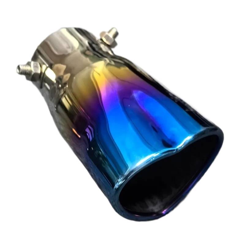 Schalldämpfer Spitze Einlass 60mm Autoteile Design Herzform Stil Zubehör Edelstahl Silber Bunte Auspuffspitzen Schalldämpfer Endrohr Auspuffblende Auto von LKRGBXA