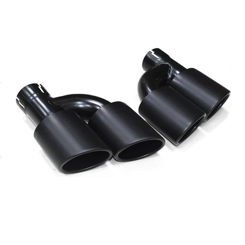 Schalldämpfer Spitze Für A4 Für A5 Für A6 Für A7 Upgrade S4 S5 S6 S7 1 Paar Vier-Auslass-Endrohre Edelstahl Schwarz Schalldämpfer Auspuffanlage Auspuffblende Auto von LKRGBXA