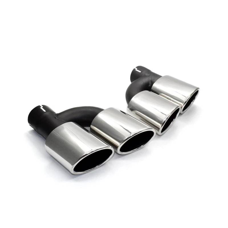 Schalldämpfer Spitze Für A4 Für A5 Für A6 Für A7 Upgrade S4 S5 S6 S7 1 Paar Vier-Auslass-Endrohre Edelstahl Schwarz Schalldämpfer Auspuffanlage Auspuffblende Auto von LKRGBXA