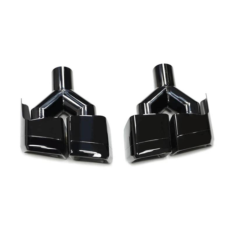 Schalldämpfer Spitze Für Benz W212 E63 Für CLS W204 2 Teile/los Auto Endrohr System Düse 304 Edelstahl Schalldämpfer Quad Auspuffblende Auto von LKRGBXA