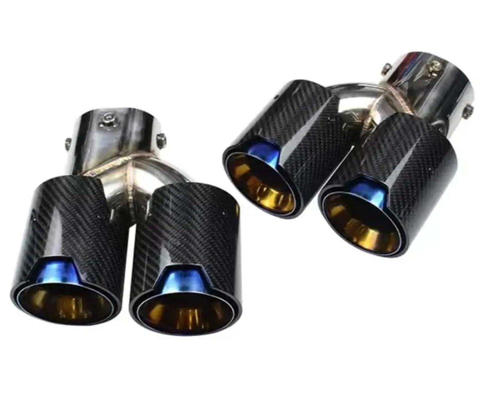 Schalldämpfer Spitze Für G23 M440i G20 G21 M340i G42 M240i 2021 2022 2023 1 Paar Auspuffblenden Glänzend Silber 4 Outlet Carbon Fiber Head Auspuffblende Auto Schalldämpfer Spitze Für G23 M440i G20 G21 M340i G42 M240i 2021 2022 2023 1 Paar Auspuffblenden Glänzend Silber 4 Outlet Carbon Fiber Head Auspuffblende Auto von LKRGBXA