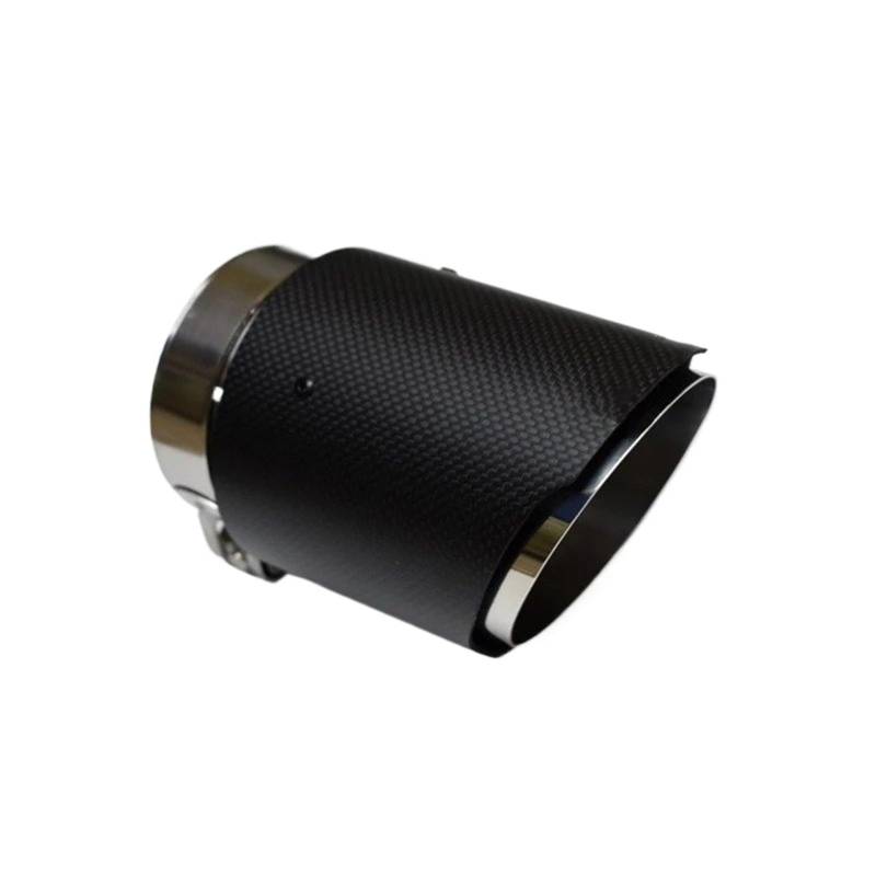 Schalldämpfer Spitze Für Jaguar XEL XFL XE 2015 2016-2023 1/2Pcs Carbon Fiber + Edelstahl Auspuffrohr Schalldämpfer Endrohr Spitze Zubehör Auspuffblende Auto von LKRGBXA