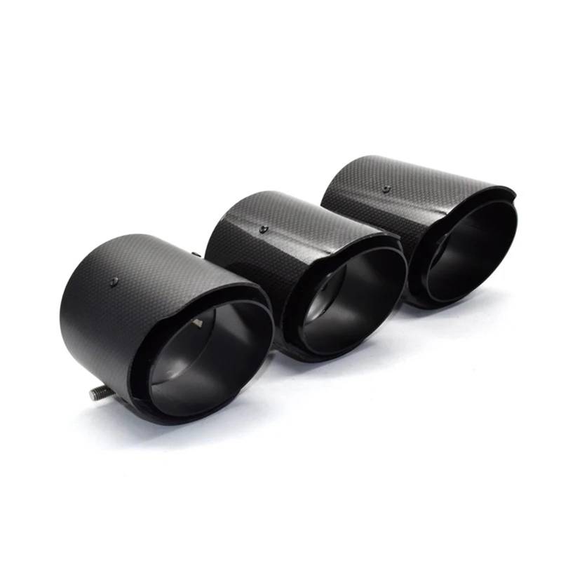 Schalldämpfer Spitze Für M135i M235i M140i M240i M335i M340i M435i 1 PCS Carbon Fiber Auspuff Tipps Direkt Stecker ID 60mm Rohr 63mm Endrohr Auspuffblende Auto von LKRGBXA