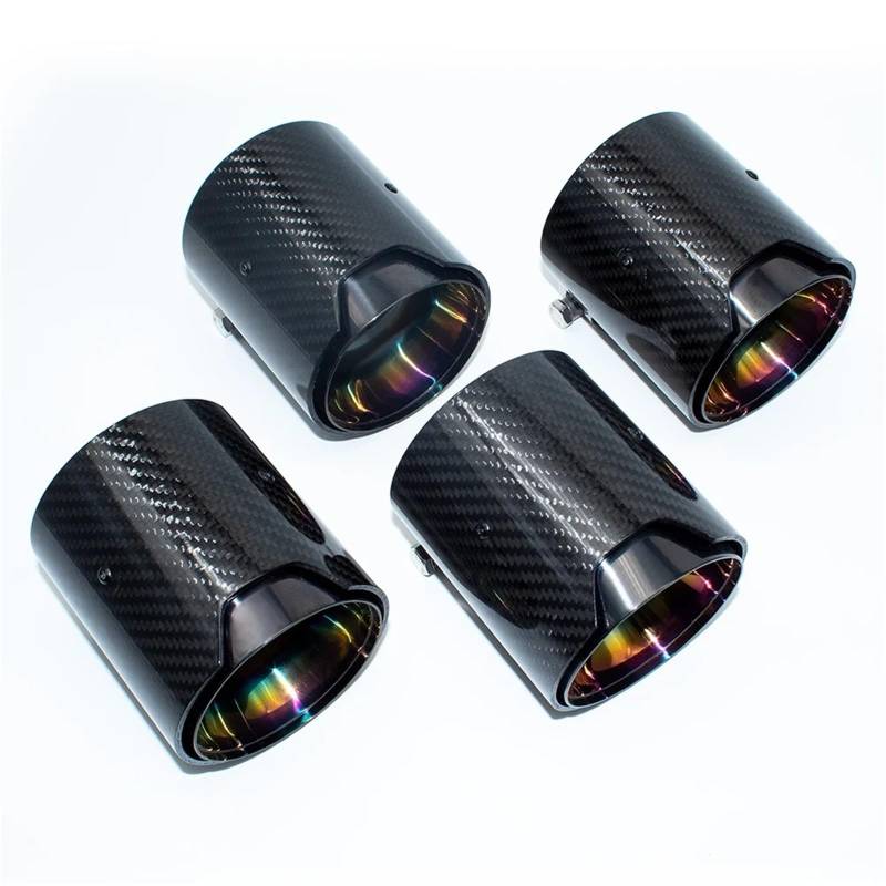 Schalldämpfer Spitze Für M2 F8 Für M3 F80 Für M4 F82 Für M5 F10 Für M6 F12 4 Stück Carbonfaser Matt Auto Auspuffblende Schalldämpferspitze 70mm Düse Auspuffblende Auto von LKRGBXA