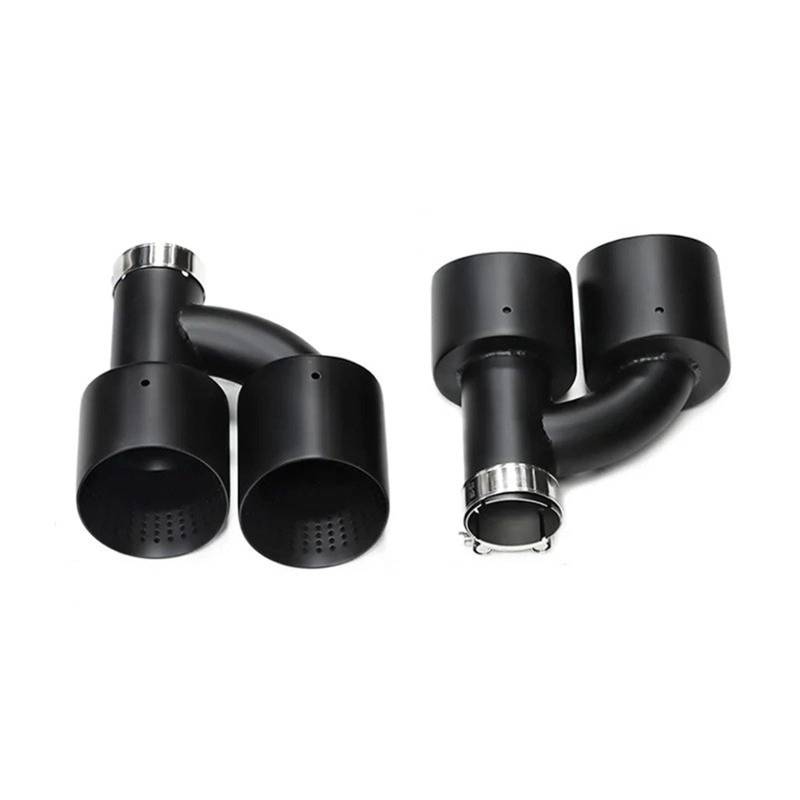 Schalldämpfer Spitze Für VW Für GTI MK7 Für Golf 7 1 Paar Quad Matte Edelstahl Auto Schalldämpfer Auspuffblende System Rohr Universal 60MM 63mm Auspuffblende Auto von LKRGBXA