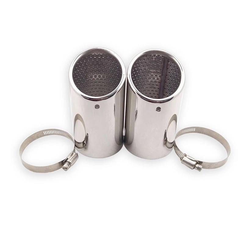 Schalldämpfer Spitze Für VW Für Passat B6 Für EOS CC 2005-2012 2-teiliges Edelstahl-Auspuffrohr Schalldämpfer Endrohrspitze Chromverkleidung Auspuffblende Auto von LKRGBXA