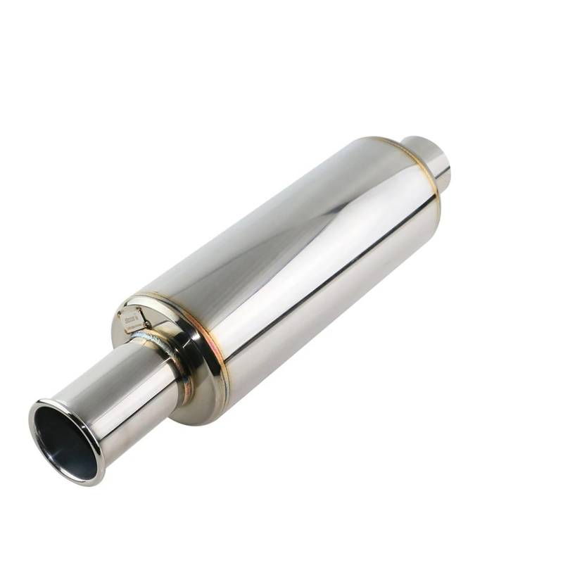 Schalldämpfer Spitze Universal 4,5 Zoll Body Flow Auto Auspuffrohr Endschalldämpfer Für 2,5 Zoll Einlass Und Auslass Auspuffblende Auto von LKRGBXA