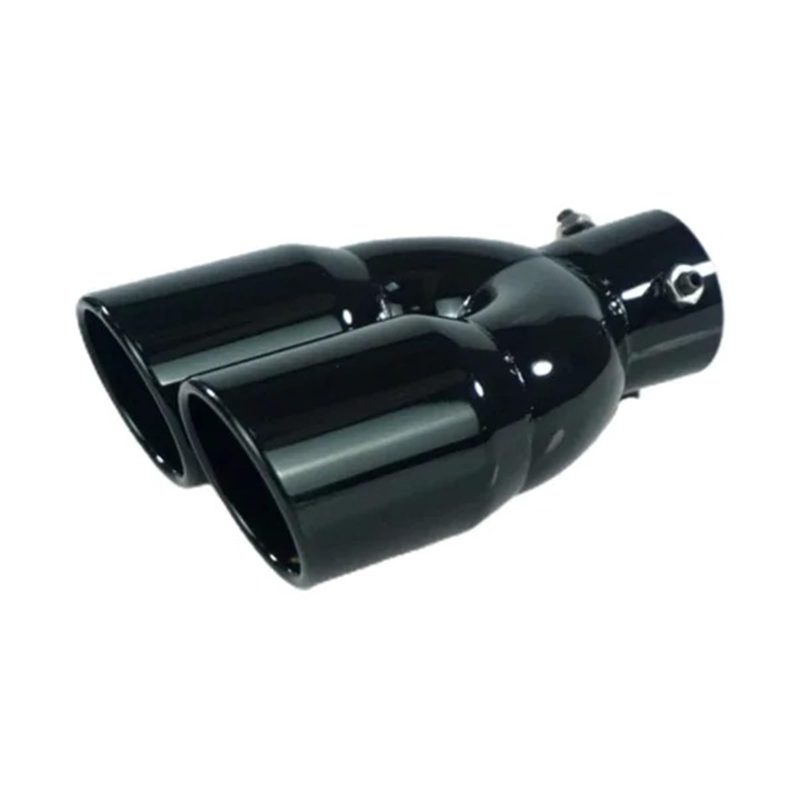 Schalldämpfer Spitze Universal 63mm Auto Einlass Doppel-Barrel Hinten Auspuff Spitze Endrohr Schalldämpfer Schwarz Titanauslass Outlet Edelstahl Zubehör Auspuffblende Auto Schalldämpfer Spitze Universal 63mm Auto Einlass Doppel-Barrel Hinten Auspuff Spitze Endrohr Schalldämpfer Schwarz Titanauslass Outlet Edelstahl Zubehör Auspuffblende Auto von LKRGBXA