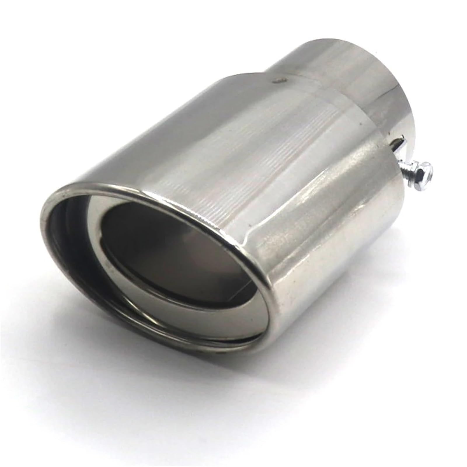 Schalldämpfer Spitze Universal Auspuff Schalldämpfer Runde Edelstahl Chrom Schwanz Spitze Rohr Silber Auto Zubehör Auspuffblende Auto Schalldämpfer Spitze Universal Auspuff Schalldämpfer Runde Edelstahl Chrom Schwanz Spitze Rohr Silber Auto Zubehör Auspuffblende Auto von LKRGBXA