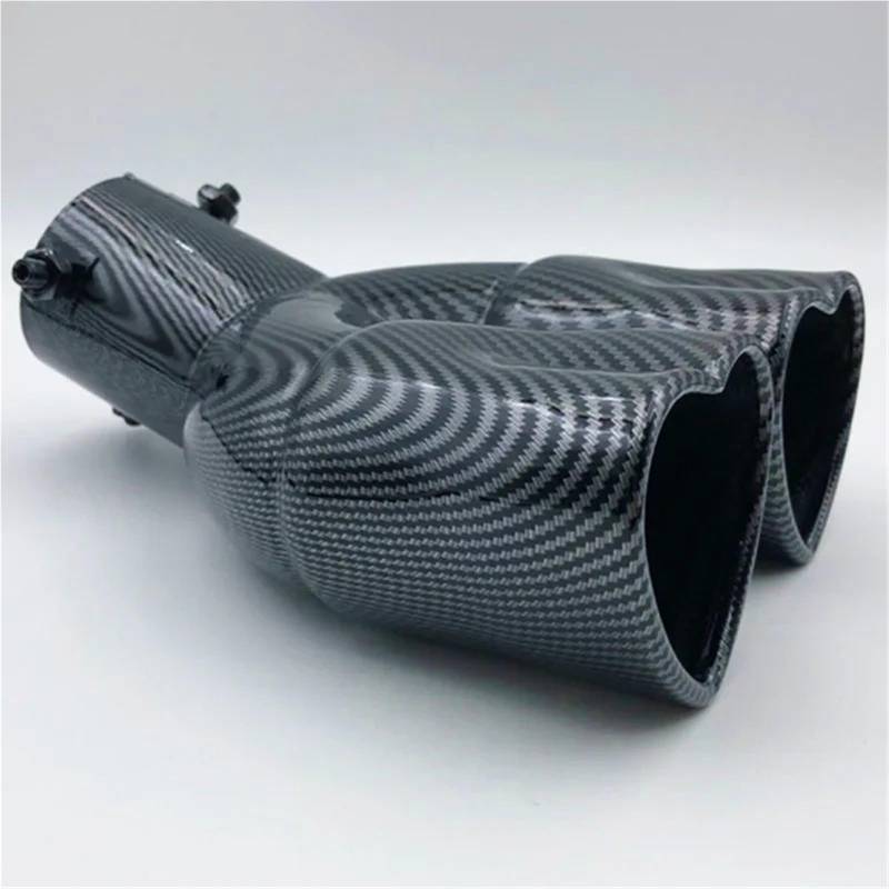 Schalldämpfer Spitze Universal-Auspuffanlagen Love Type 63mm Schalldämpfer Edelstahl Silber Bunte Spitzen Schalldämpfer Endrohr Autozubehör Auspuffblende Auto von LKRGBXA