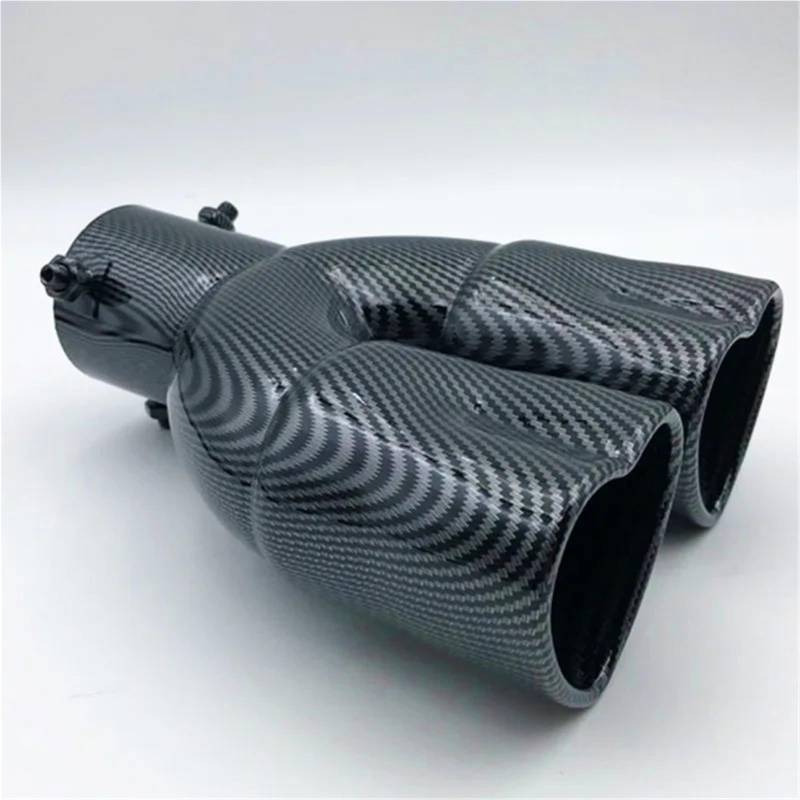 Schalldämpfer Spitze Universal-Auspuffanlagen Love Type 63mm Schalldämpfer Edelstahl Silber Bunte Spitzen Schalldämpfer Endrohr Autozubehör Auspuffblende Auto von LKRGBXA