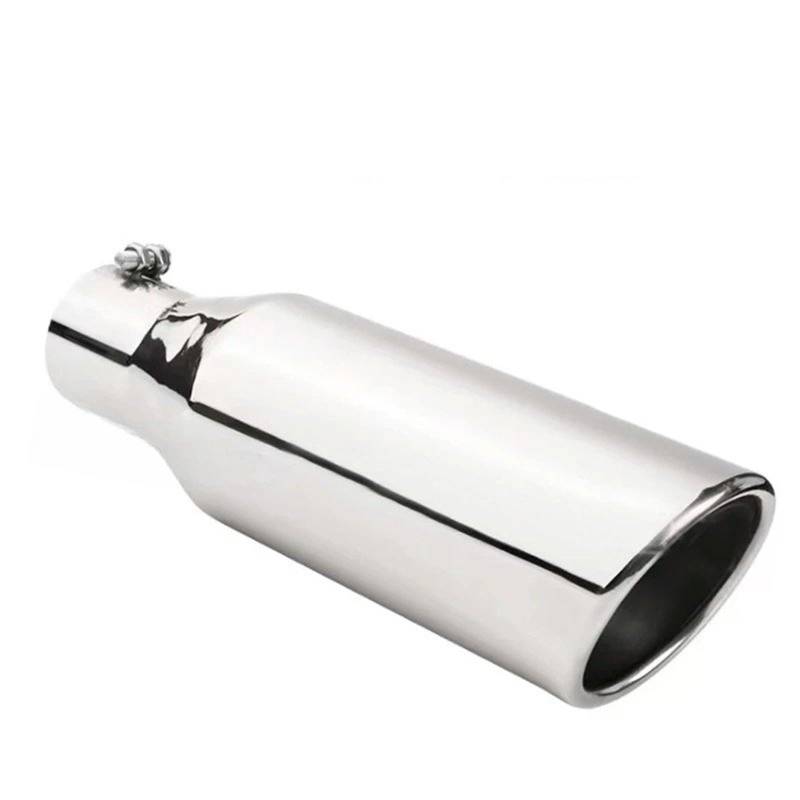 Schalldämpfer Spitze Universal Auto Gerade Auspuff Schwanz Kehle 2.5/3/12 Zoll Edelstahl Rohr Schalldämpfer Einlass 63mm Outlet 105mm Tipps Auspuffblende Auto von LKRGBXA