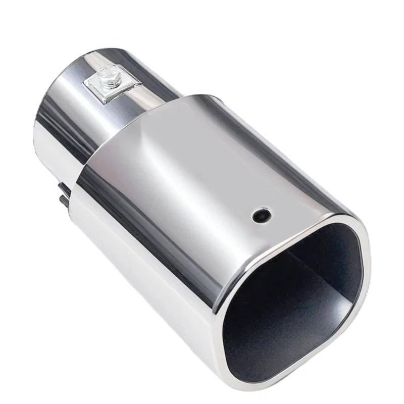 Schalldämpfer Spitze Universal Auto Quadrat Auspuff Schalldämpfer Spitze Endrohr Edelstahl Rohr Polieren Oberfläche Dekoration Einlass 75mm Auspuffblende Auto von LKRGBXA