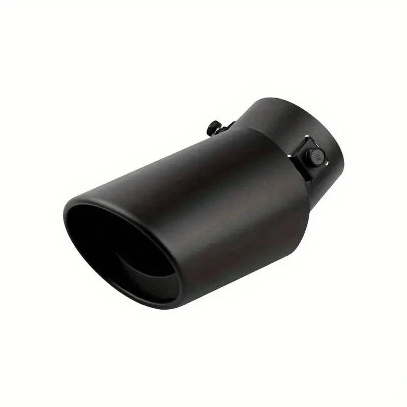 Schalldämpfer Spitze Universal Auto Schwarz Auspuffspitze Runde Aluminium Legierung Schalldämpfer Endstück Trim Hinten Auto Rohr Düse Schalldämpfer Einlass 63mm Auspuffblende Auto von LKRGBXA