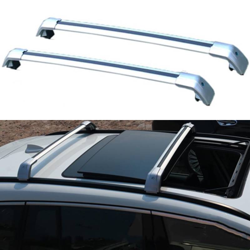 Auto Dachträger für Jetta VS7 All Yeras,DachträGer Querstangen Dachreling Rack Gepäck Querträger Relingträger Car Gepä Ckablage, B/Silver von LLAVV
