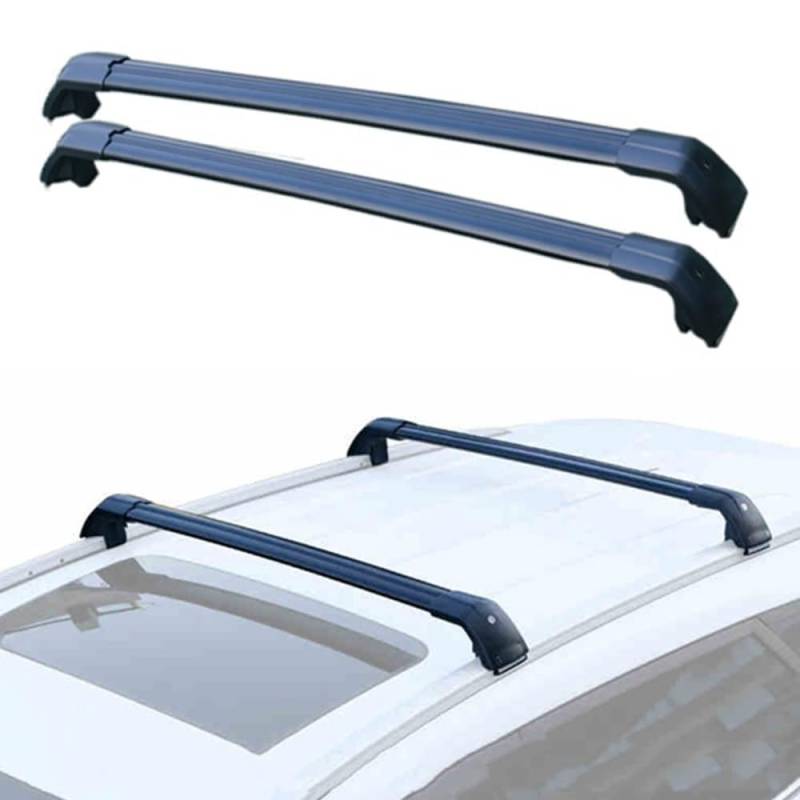 Auto Dachträger für Peugeot 4008 All Yeras,DachträGer Querstangen Dachreling Rack Gepäck Querträger Relingträger Car Gepä Ckablage,A/Black von LLAVV