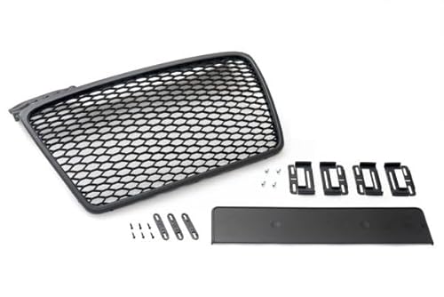 Sportgrill Frontgrill Kühlergrill Wabengrill kompatibel mit Audi A4 B7 04-09 Waben Grill Kühlergrill Front Grill + Simple Fix von LLCTOOLS