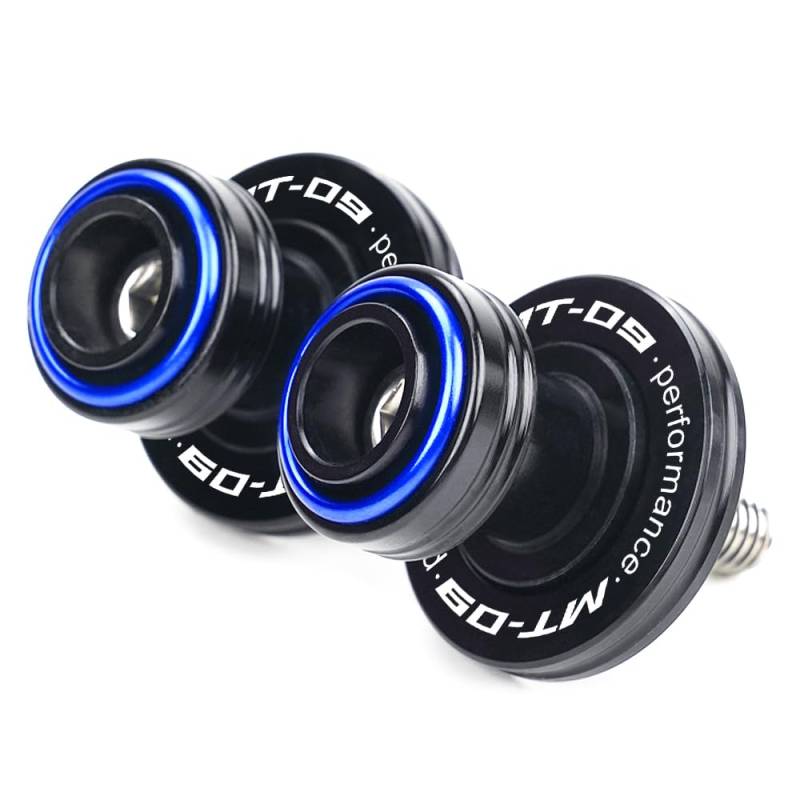 LLIDFONK Für Yamaha MT09 MT-09 Tracer MT 09 SP FZ09 Aluminium 6mm Motorrad Zubehör Schwinge Spulen Schieberegler Ständer Schrauben (Blau) von LLIDFONK