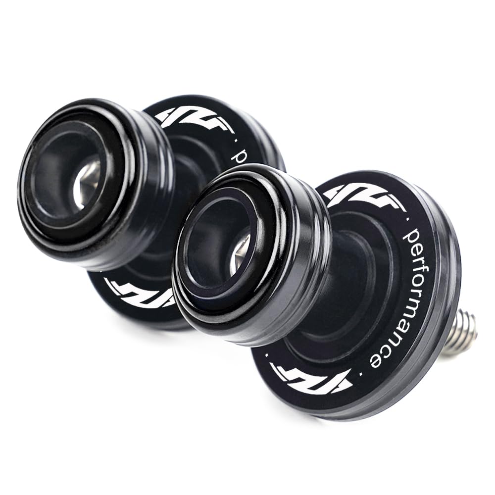 LLIDFONK Für Yamaha YZF R1/S/M R3 R6 R7 R9 R25 R125 YZFR1 YZFR3 YZFR6 YZFR7 YZFR9 Aluminium 6mm Motorrad Zubehör Schwinge Spulen Schieberegler Ständer Schrauben (Schwarz) von LLIDFONK