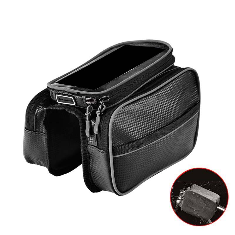 LLINthy Fahrradtasche mit großem Fassungsvermögen, Vorderrohr, Fahrradhalterung, Lenkertasche mit Touchscreens von LLINthy