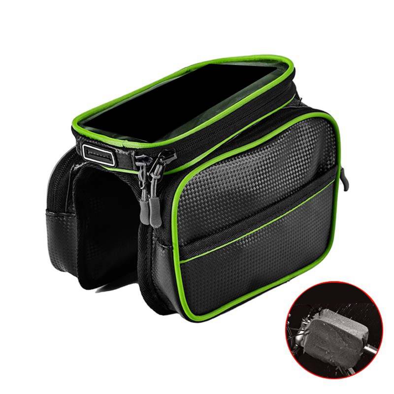 LLINthy Fahrradtasche mit großem Fassungsvermögen, Vorderrohr, Fahrradhalterung, Lenkertasche mit Touchscreens von LLINthy