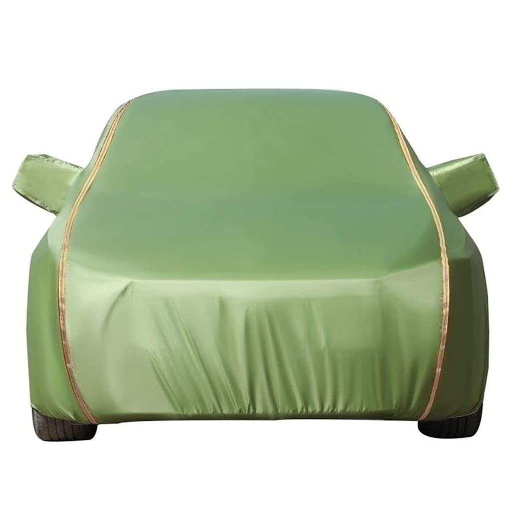 Auto Abdeckung wetterfest Anti-Hagel-Autoabdeckung für Jaguar/XJ XJR XJ6 XJ8 XJ12 XJ40, Regen- und hagelfeste staubdichte Autoplane mit Reißverschluss aus Baumwolle (Color : Green, Size : XJ6) von LLJPJXB