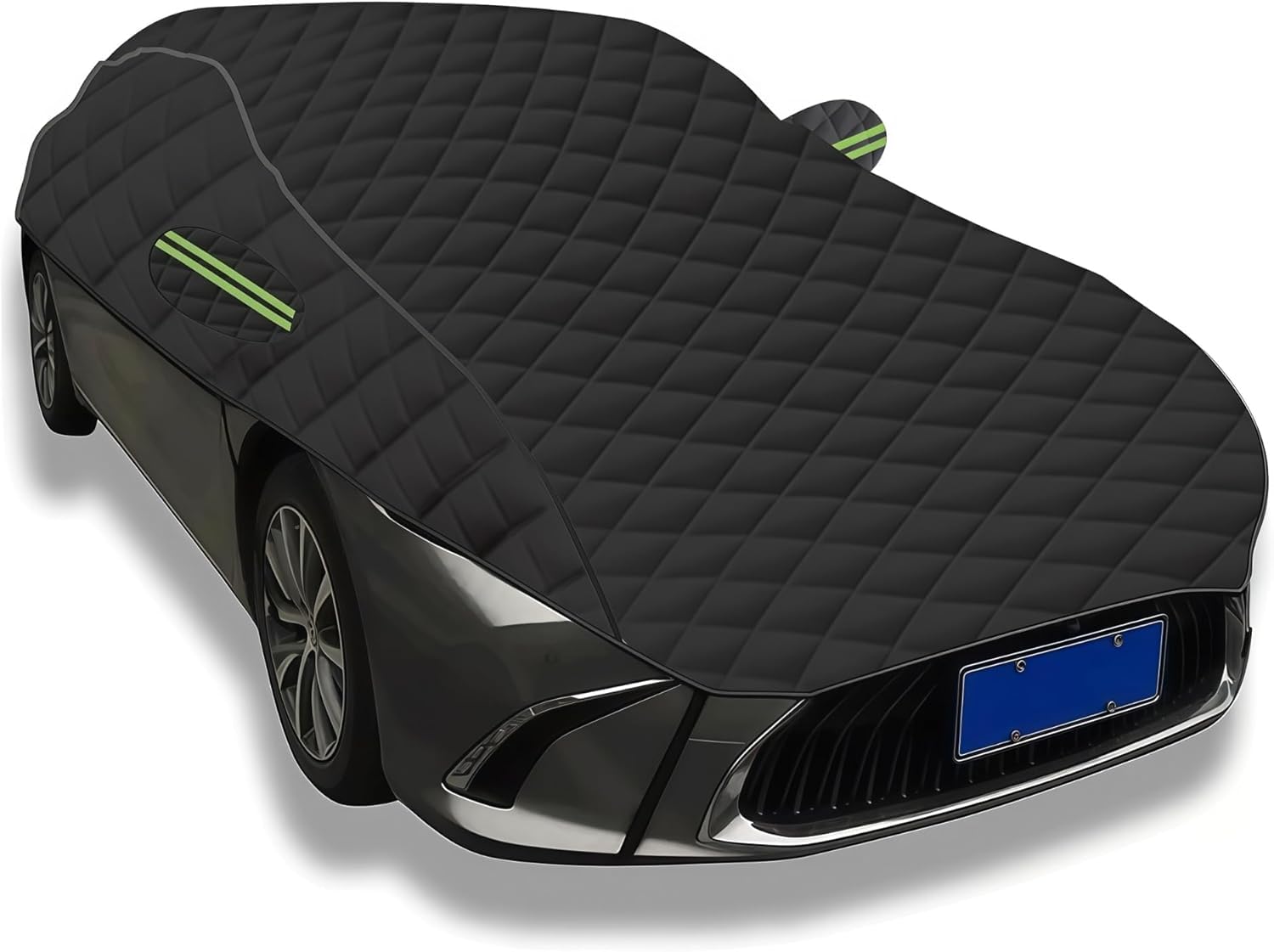 Hagelschutz-Halbgarage für Toyota Aygo 2009-2022|Winddichte Outdoor-Autoabdeckung, hagelsicher, Allwetterschutz, Plane, UV-beständig von LLJPJXB