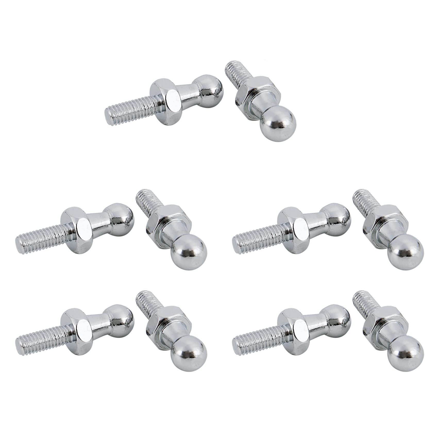 LLKOZN 10Stck 10mm Kugelbolzen Bolzen M6 für Federbein Gestänge Kugelkopf BolzenmüTze Std 001 von LLKOZN