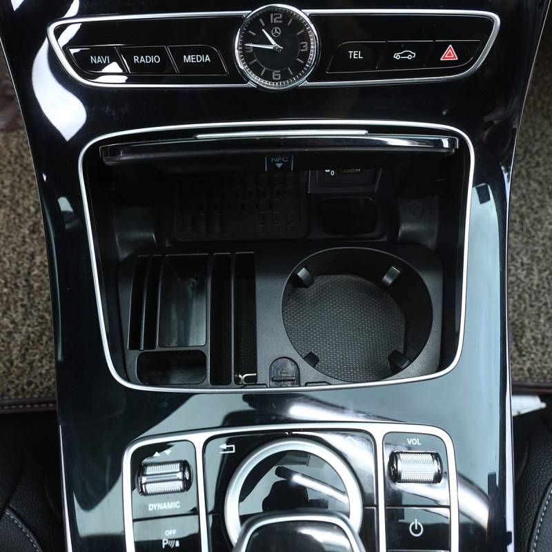 LLKUANG Kunststoff-Aufbewahrungsbox für Mittelkonsole, Armlehne, Getränkehalter, Zubehör für Mercedes Benz E-Klasse W207 Coupe W213 GLC X253 W205 von LLKUANG