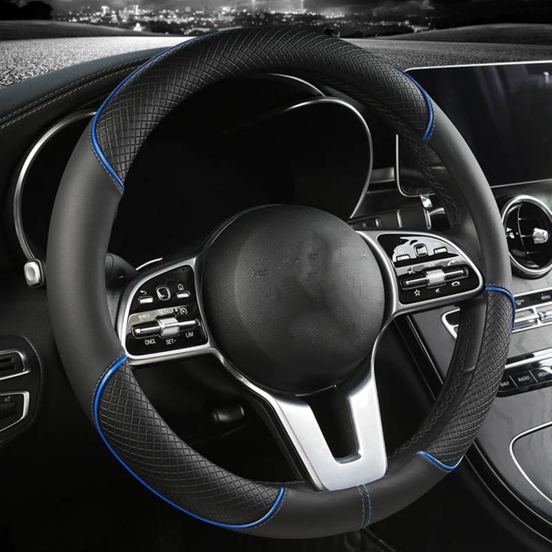 Auto Lenkradbezug,Für BMW 2 Series 2er Coupe F22 F44 G42 Cabrio F23 MPV F45 F46 U06,Anti Rutsch Atmungsaktiv Lenkradabdeckung Lenkradschoner Dekozubehör,B-Blue-Type O von LLL6zzzK