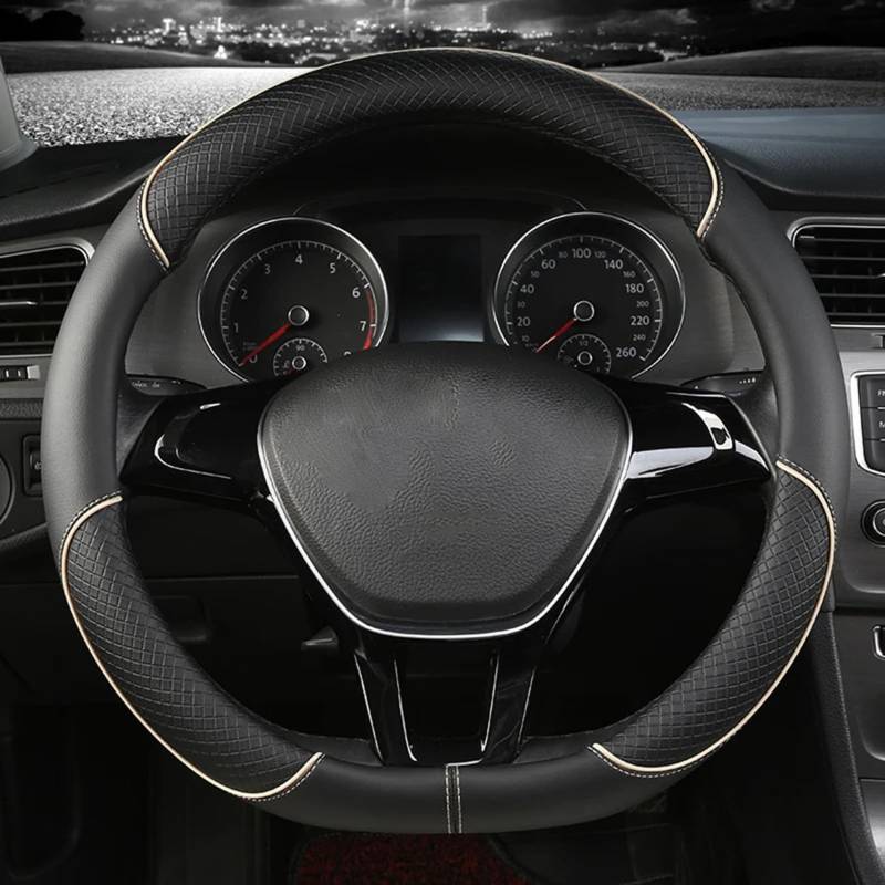 Auto Lenkradbezug,Für Lexus LBX 2013-2023,Anti Rutsch Atmungsaktiv Lenkradabdeckung Lenkradschoner Dekozubehör,E-Beige-Type D von LLL6zzzK