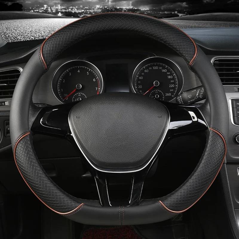 Auto Lenkradbezug,Für Tesla Model 3 2016 2017 2018 2019 2020 2021 2022-pr,Anti Rutsch Atmungsaktiv Lenkradabdeckung Lenkradschoner Dekozubehör,D-Brown-Type D von LLL6zzzK