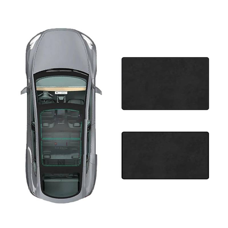 Auto-Schiebedach-Beschattung Für Formula Leopard 2023 Leopard 5,Auto Schiebedach Sonnenschutz Dach Wärme Isolierung Beschattung Innen Auto Zubehör,D-Black Suede von LLL6zzzK